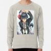 ssrcolightweight sweatshirtmensoatmeal heatherfrontsquare productx1000 bgf8f8f8 46 - Blue Exorcist Shop