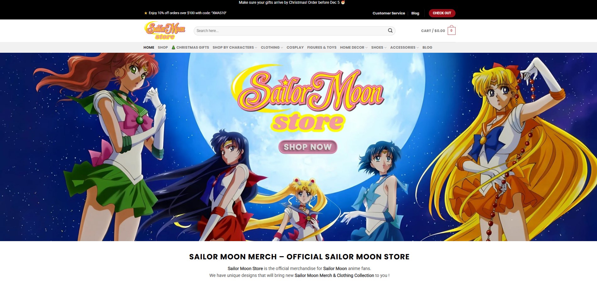 Sailor Moon Store Homepage - Blue Exorcist Shop