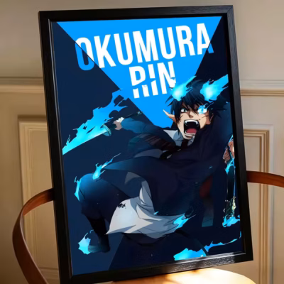 Blue Exorcist Demon Flames Wall Art