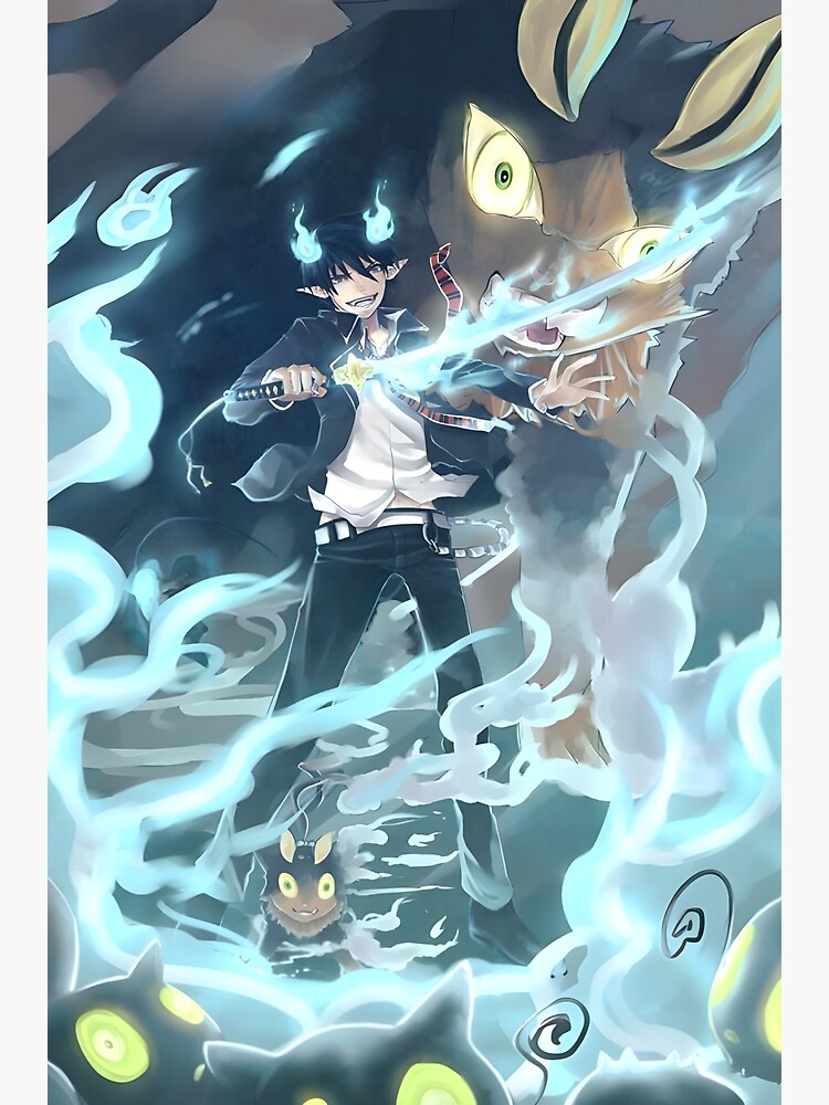 Blue Exorcist Chic Throw Pillow - Image 2