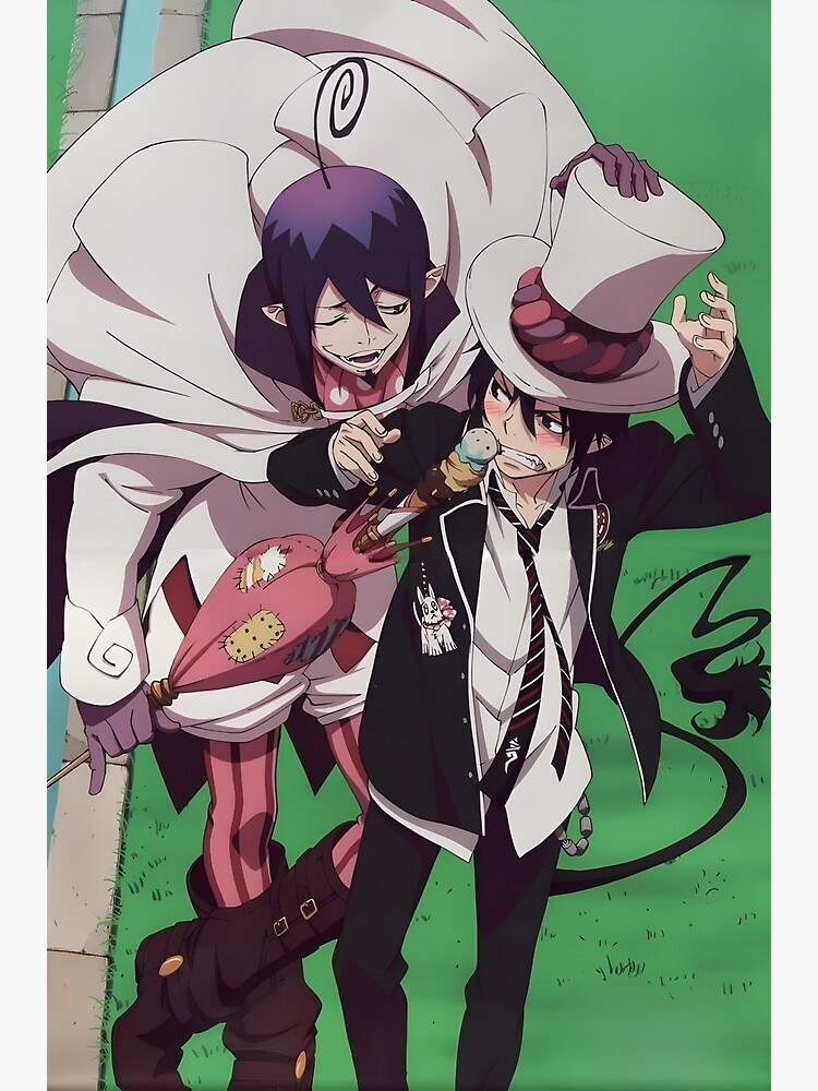 Blue Exorcist Minimalist Shower Curtain - Image 2