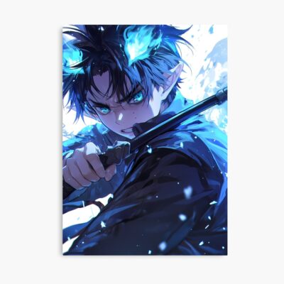 Rin Okumura Intense Blue Aura Poster
