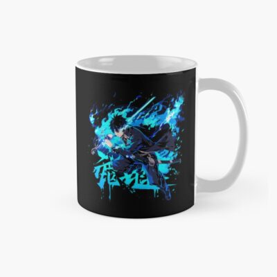 Rin Okumura In Blue Flames Action Mug