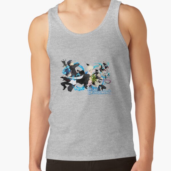 Blue Exorcist Action Team Retro Tank Top - Image 3