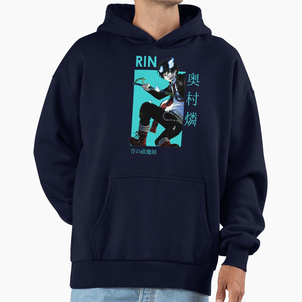 Rin Okumura Anime Graphic Hoodie - Image 5