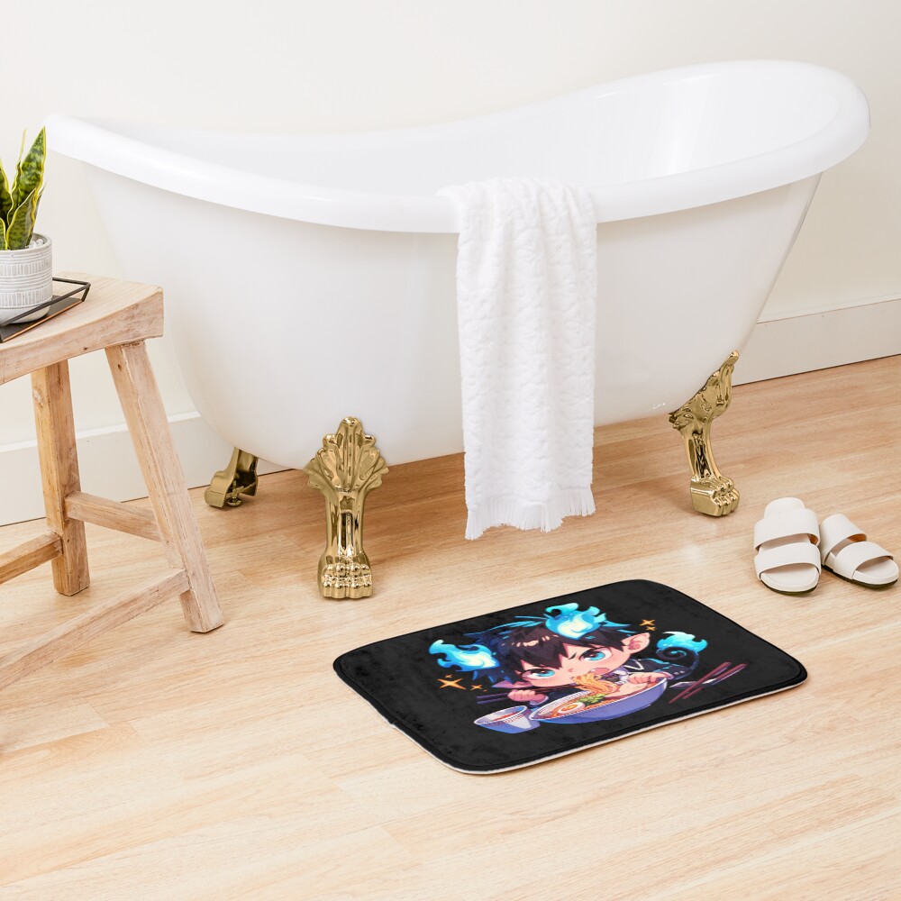 Rin Okumura Chibi Anime Bath Mat - Image 2