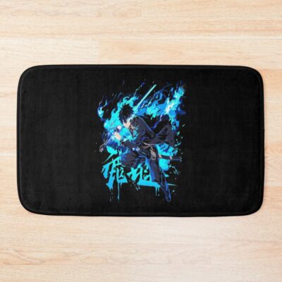 Rin Okumura In Blue Flames Action Bath Mat
