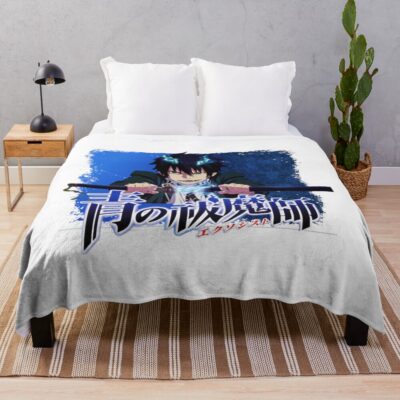 Blue Exorcist Rin Flames Art Throw Blanket