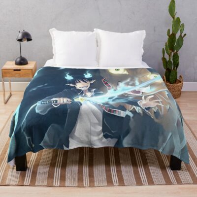 Blue Exorcist Anime Modern Throw Blanket