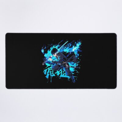 Rin Okumura In Blue Flames Action Mouse Pad