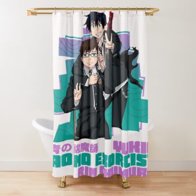 Blue Exorcist Vibrant Shower Curtain