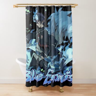 Blue Exorcist Decorative Shower Curtain