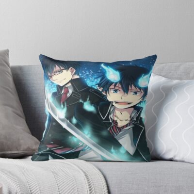 Blue Exorcist Vintage Throw Pillow