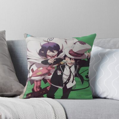 Blue Exorcist Minimalist Throw Pillow