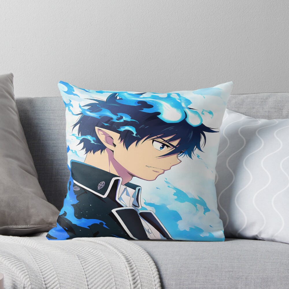 Rin Okumura Aesthetic Throw Pillow