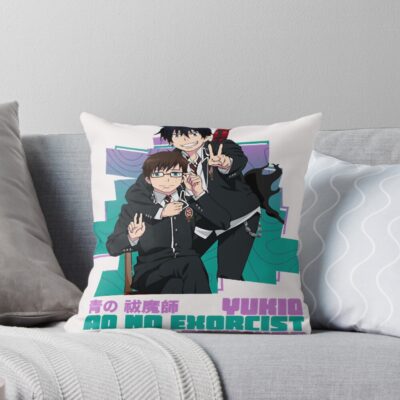 Blue Exorcist Vibrant Throw Pillow